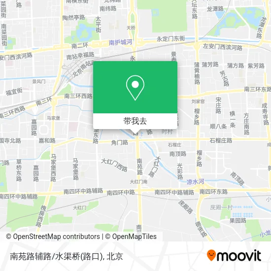 南苑路辅路/水渠桥(路口)地图