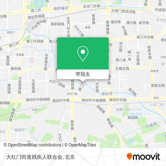 大红门街道残疾人联合会地图