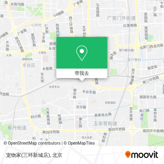 宠物家(三环新城店)地图