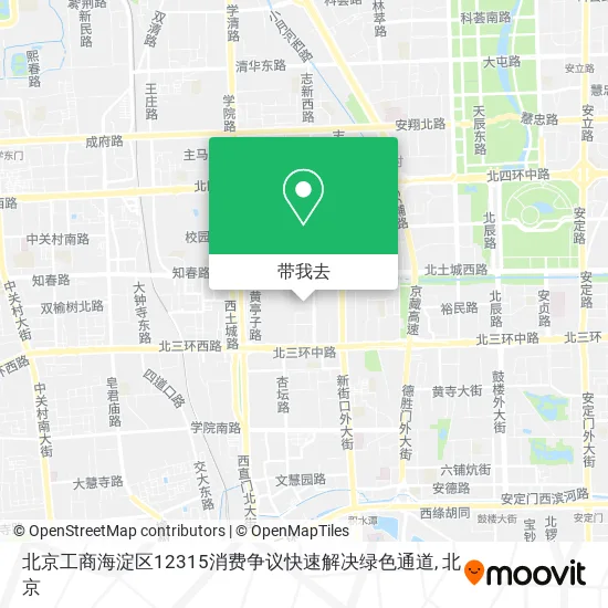 北京工商海淀区12315消费争议快速解决绿色通道地图