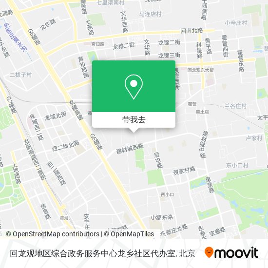 回龙观地区综合政务服务中心龙乡社区代办室地图