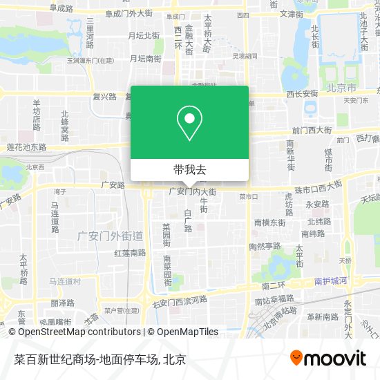菜百新世纪商场-地面停车场地图