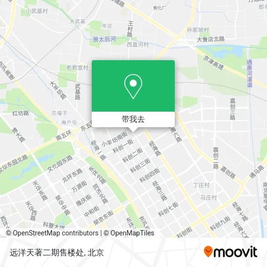 远洋天著二期售楼处地图