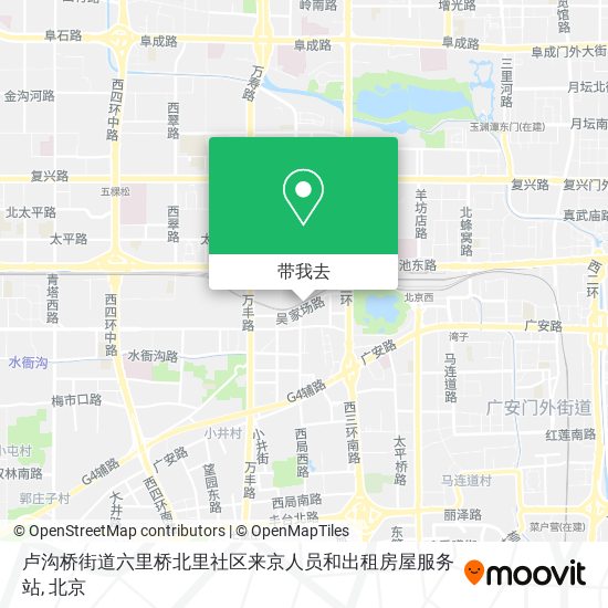 卢沟桥街道六里桥北里社区来京人员和出租房屋服务站地图