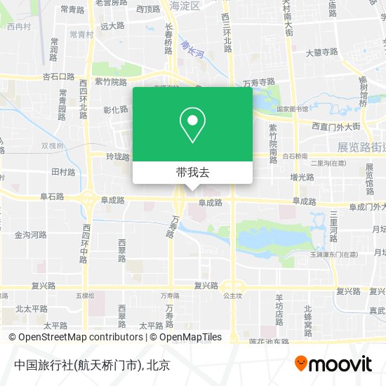 中国旅行社(航天桥门市)地图