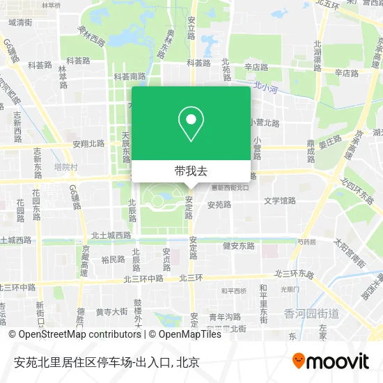 安苑北里居住区停车场-出入口地图