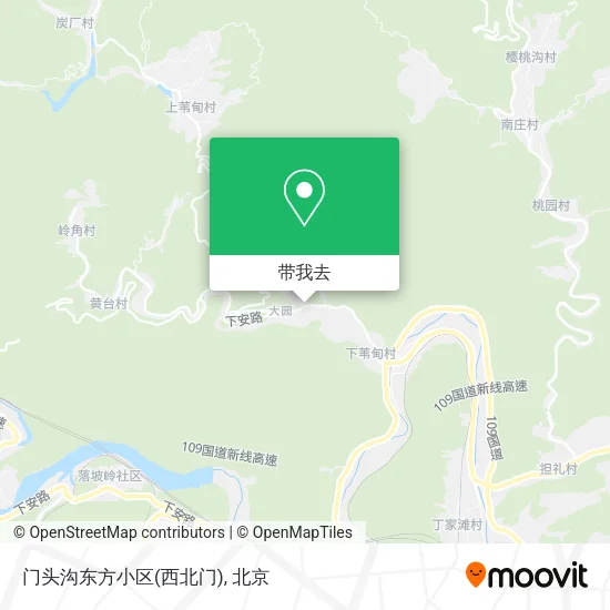 门头沟东方小区(西北门)地图