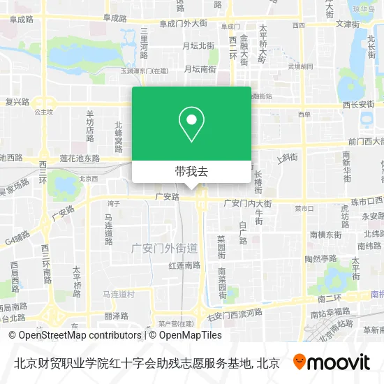 北京财贸职业学院红十字会助残志愿服务基地地图
