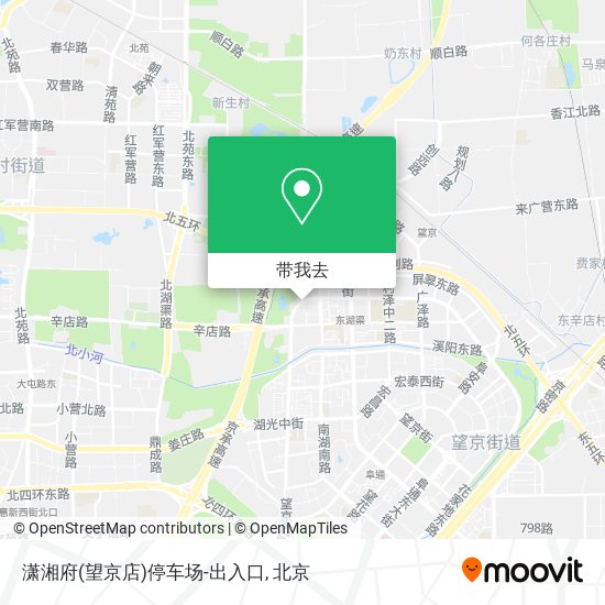 潇湘府(望京店)停车场-出入口地图