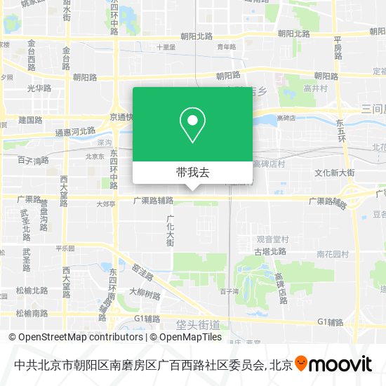 中共北京市朝阳区南磨房区广百西路社区委员会地图