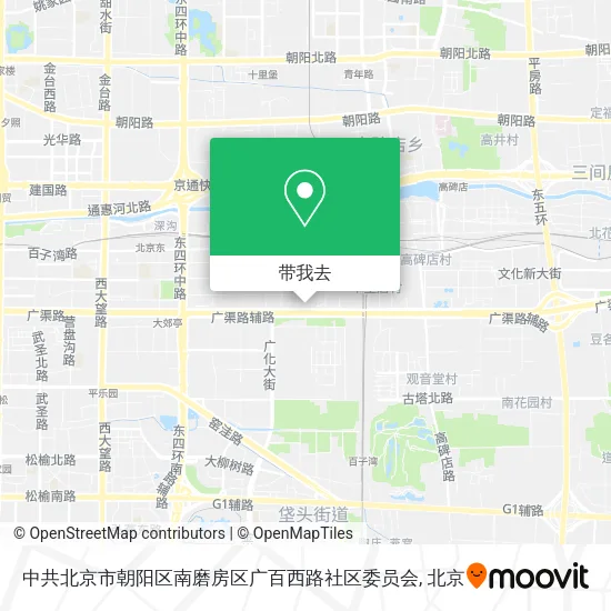 中共北京市朝阳区南磨房区广百西路社区委员会地图
