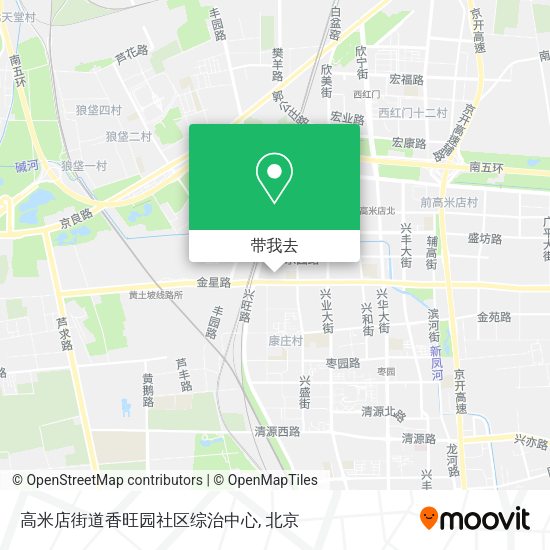 高米店街道香旺园社区综治中心地图