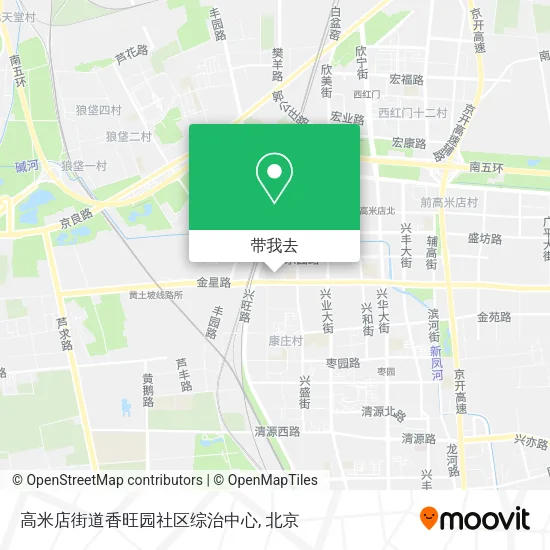 高米店街道香旺园社区综治中心地图