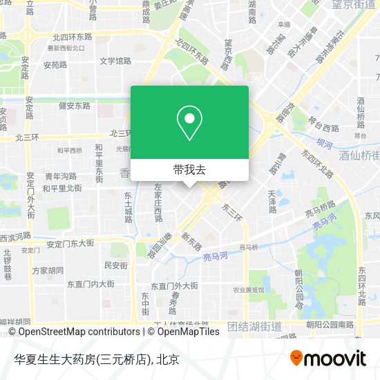 华夏生生大药房(三元桥店)地图