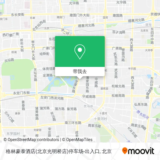 格林豪泰酒店(北京光明桥店)停车场-出入口地图