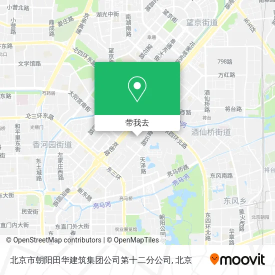 北京市朝阳田华建筑集团公司第十二分公司地图