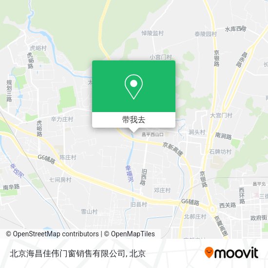 北京海昌佳伟门窗销售有限公司地图
