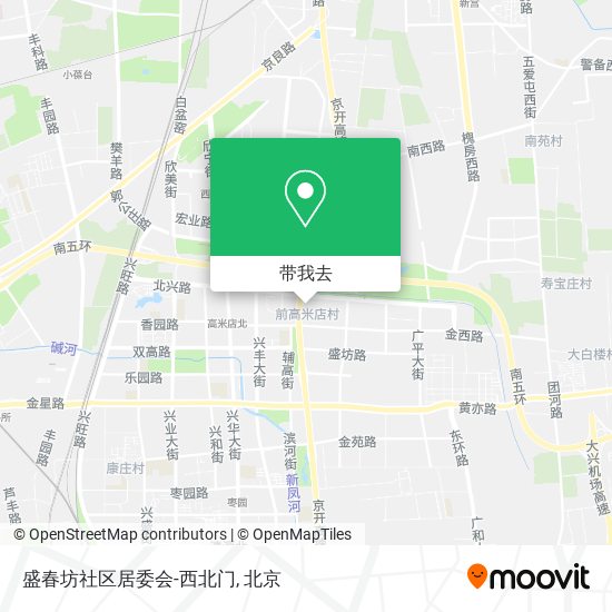 盛春坊社区居委会-西北门地图
