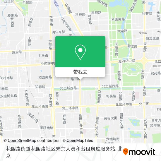 花园路街道花园路社区来京人员和出租房屋服务站地图