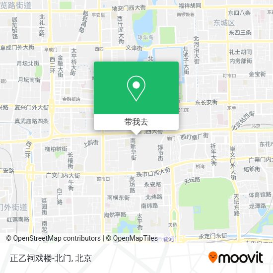 正乙祠戏楼-北门地图