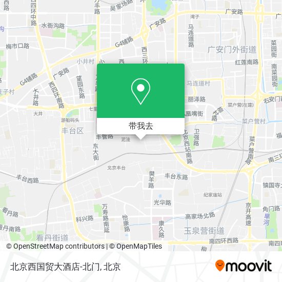 北京西国贸大酒店-北门地图