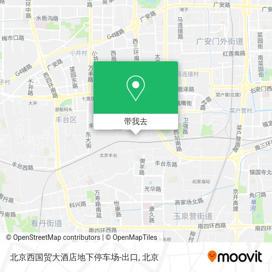 北京西国贸大酒店地下停车场-出口地图