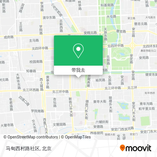 马甸西村路社区地图