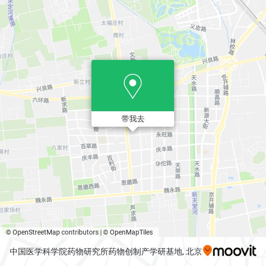 中国医学科学院药物研究所药物创制产学研基地地图