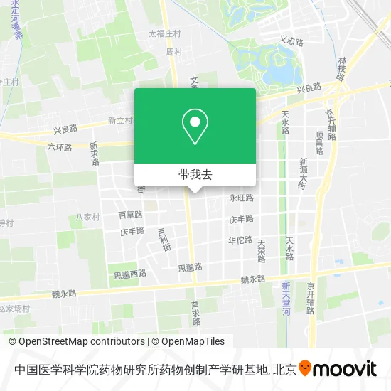 中国医学科学院药物研究所药物创制产学研基地地图