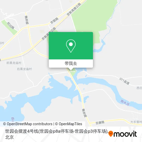 世园会摆渡4号线(世园会p8a停车场-世园会p3停车场)地图