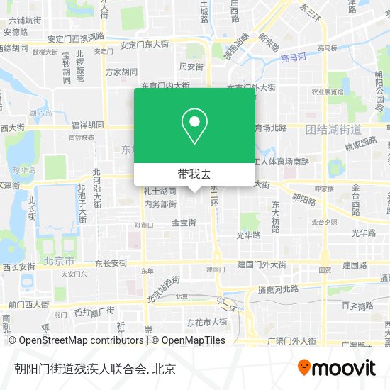 朝阳门街道残疾人联合会地图
