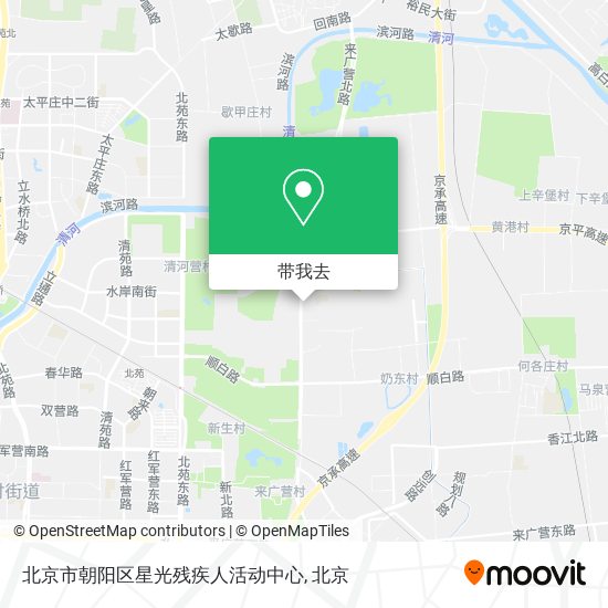北京市朝阳区星光残疾人活动中心地图