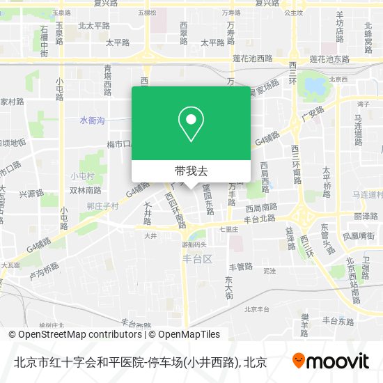 北京市红十字会和平医院-停车场(小井西路)地图