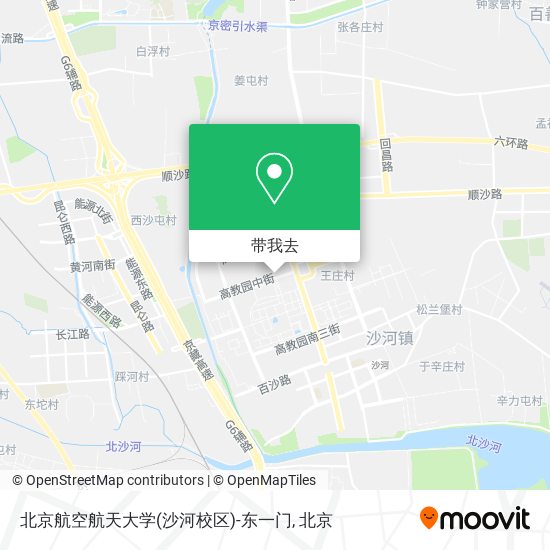 北京航空航天大学(沙河校区)-东一门地图