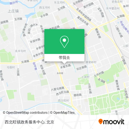 西北旺镇政务服务中心地图