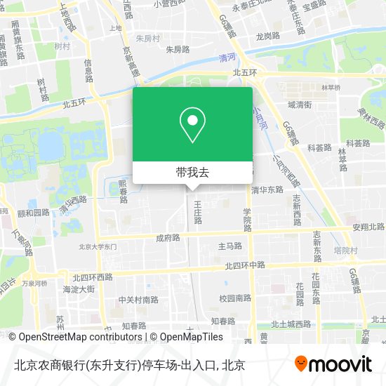 北京农商银行(东升支行)停车场-出入口地图