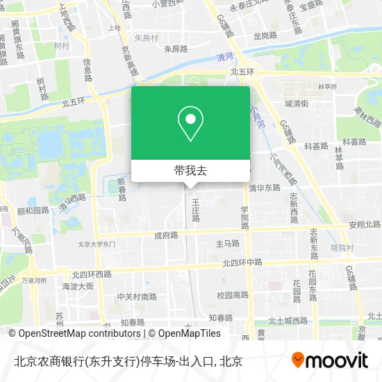 北京农商银行(东升支行)停车场-出入口地图