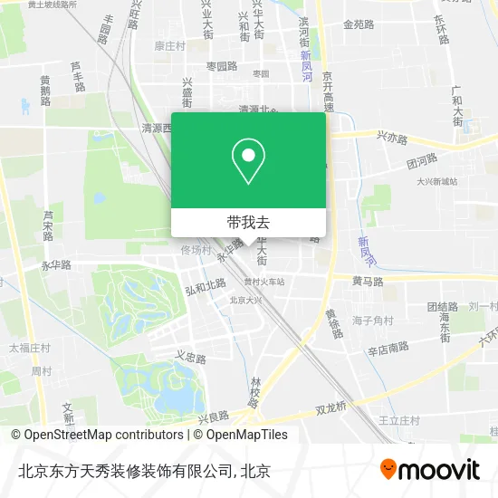 北京东方天秀装修装饰有限公司地图