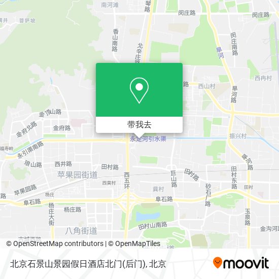 北京石景山景园假日酒店北门(后门)地图