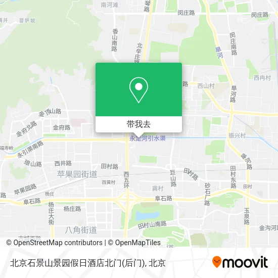 北京石景山景园假日酒店北门(后门)地图