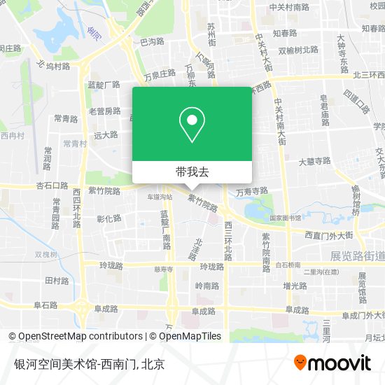 银河空间美术馆-西南门地图