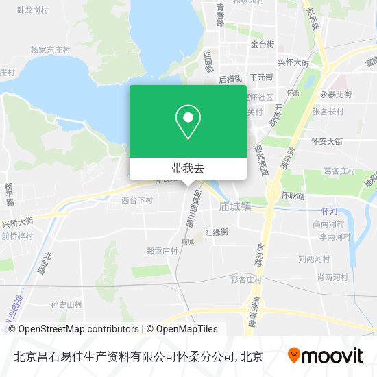 北京昌石易佳生产资料有限公司怀柔分公司地图
