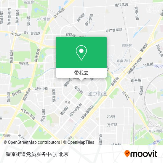 望京街道党员服务中心地图
