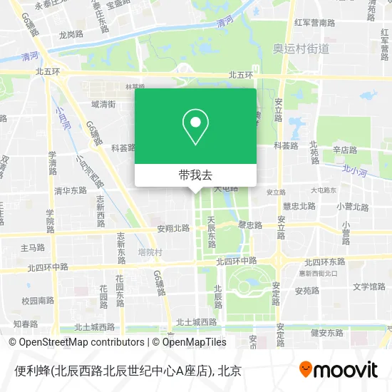 便利蜂(北辰西路北辰世纪中心A座店)地图