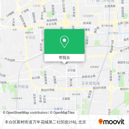 丰台区新村街道万年花城第二社区统计站地图