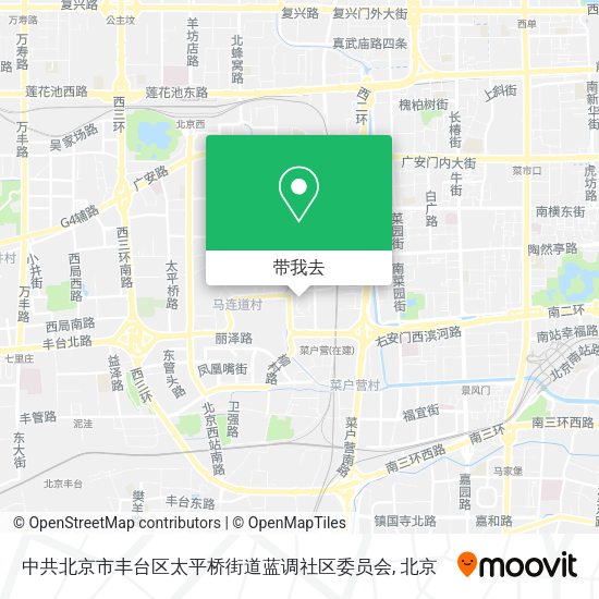 中共北京市丰台区太平桥街道蓝调社区委员会地图