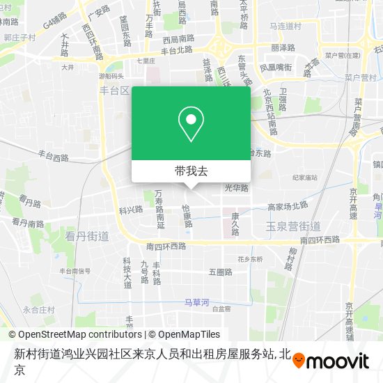 新村街道鸿业兴园社区来京人员和出租房屋服务站地图