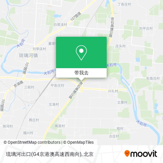 琉璃河出口(G4京港澳高速西南向)地图