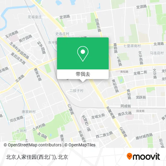 北京人家佳园(西北门)地图