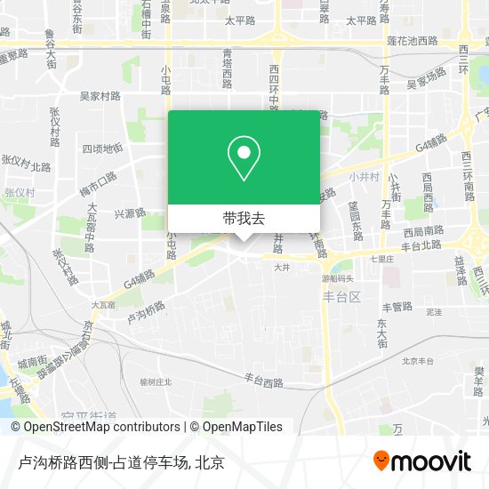 卢沟桥路西侧-占道停车场地图